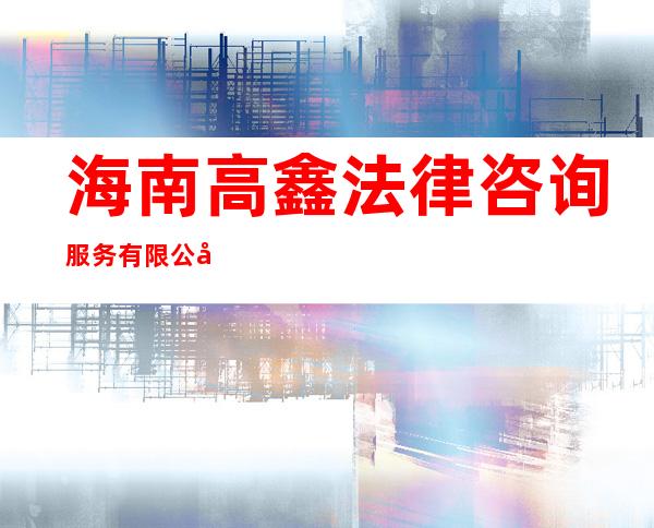 海南高鑫法律咨询服务有限公司